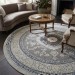 Ковер Armina 3874A blue круг 300x300