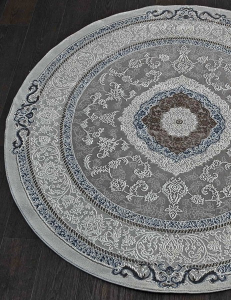 Ковер Armina 3874A blue круг