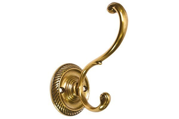 Крючок 43001.11300.07, материал Латунь, отделка Бронза, 57x113 мм