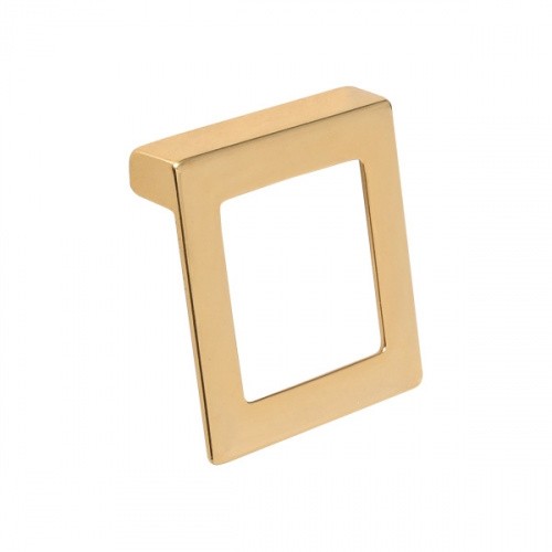 Ручка кнопка 8.1047.0032.14, материал Замак, отделка Золото, 60x60x24 мм