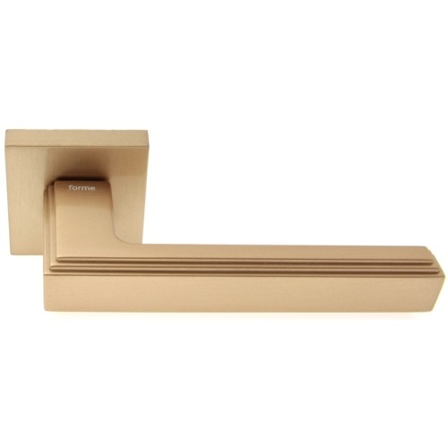 Дверная ручка на квадратной розетке 293 ALILA МАТОВОЕ ЗОЛОТО, материал Замак, отделка Золото, 145*50*50 мм