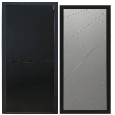 Дверь входная «Гланта», внутренняя панель Лучи (лайт софт грей)