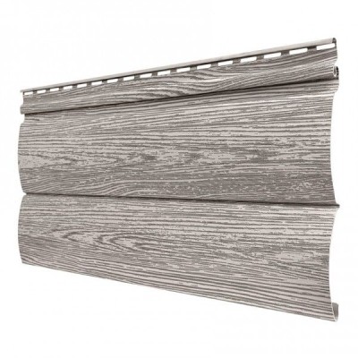 Виниловый сайдинг Tecos Lux Двойной оцилиндрованный брус, Алтайская берёза