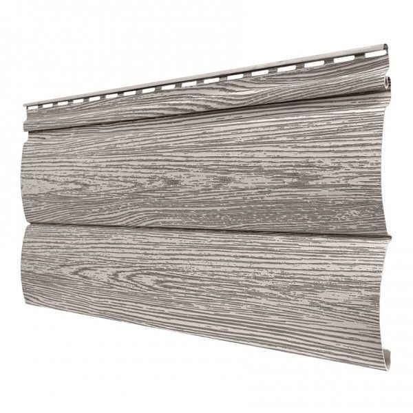 Виниловый сайдинг Tecos Lux Двойной оцилиндрованный брус, Алтайская берёза