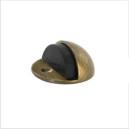 Ограничитель напольный полусфера с чёрной резинкой 92-OGR, материал Латунь, отделка Бронза, d=45 мм