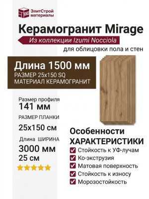 Mirage Izumi Nocciola Autentico IZ 06 SP SQ 25x150 CAM6