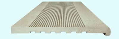 Ступени из полнотелого ДПК NanoWood - Кремовый цвет.