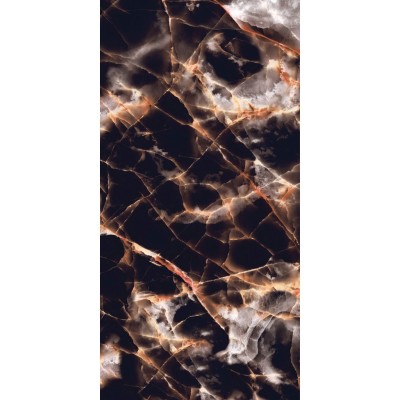 Керамогранит Maimoon Ceramica (Маймун Керамика) HG Glossy Onyx shelter black 120х60 см, глянцевый