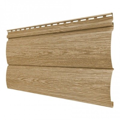 Виниловый сайдинг Tecos Lux Двойной оцилиндрованный брус, Ангарская сосна