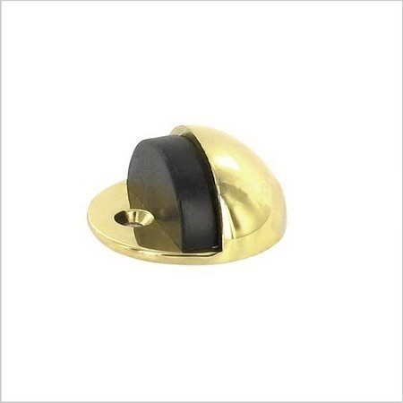 Ограничитель напольный полусфера с чёрной резинкой 92-OLV, материал Латунь, отделка Золото, d=45 мм