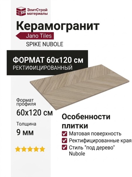 Jano Tiles Spike Nubole 60x12 SPIKE NUBOLE