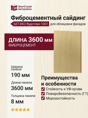 Фиброцементный сайдинг БЕТЭКО Вудстоун 1001
