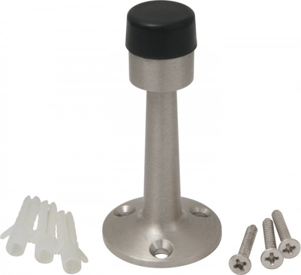 Дверной ограничитель настенный DH033ZA SN, материал Замак, отделка Никель, 74*35,5 мм