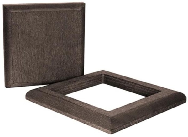 Комплект крышка и юбка ДПК для столба Polivan SINGARAJA коричневый темный.