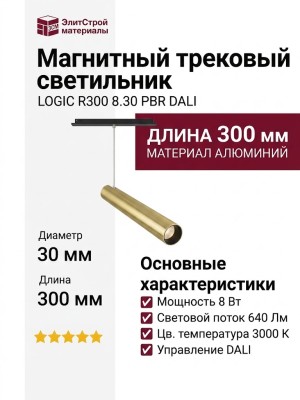 Магнитный трековый светильник LOGIC R300 8.30 PBR DALI