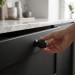 Ручка кнопка SYSTEM 1464 0026 AL6, материал Замак, цвет Чёрный, отделка Черный, d=26 мм