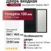 Дверь входная «Гланта», внутренняя панель НШ-1 (молочный софт)