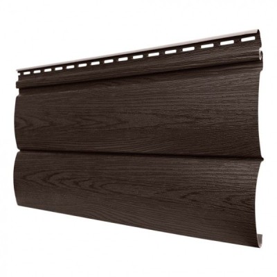 Виниловый сайдинг Tecos Lux Двойной оцилиндрованный брус, Бразильская вишня