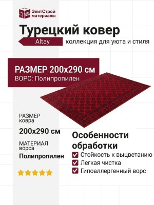 Ковер Altay HM1001A RED 200x290