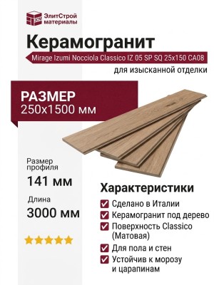 Mirage Izumi Nocciola Classico IZ 05 SP SQ 25x150 CAO8