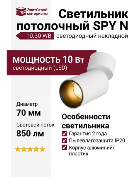 Светильник потолочный SPY N 10.30 WB
