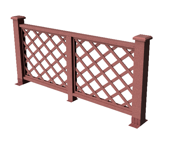 Декоративное ограждение из ДПК GRINDERDECO Ламбет мербау