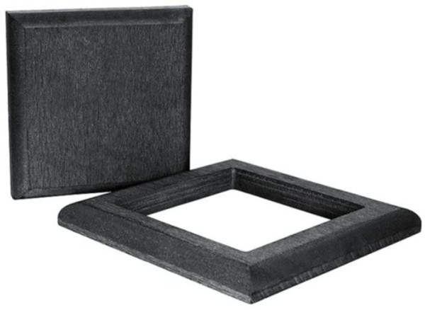 Комплект черной крышки и юбки ДПК для столба Polivan SINGARAJA