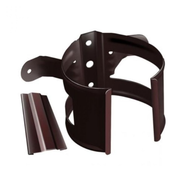 Кронштейн для трубы на деревянной основе, Grand Line, Коричневый (RAL 8017)