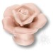 Ручка кнопка в форме розы 3060-PINK, отделка Керамика, 32*d=40 мм