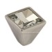 Ручка кнопка 200204PB030CR, материал Латунь, отделка Кристаллы Swarovski Хром, 30*30 мм