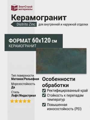 Grespania Distrito Zinc 60x120 44DS59R