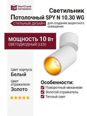 Светильник потолочный SPY N 10.30 WG