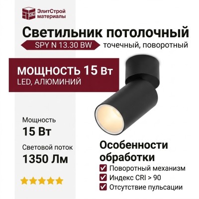 Светильник потолочный SPY N 13.30 BW