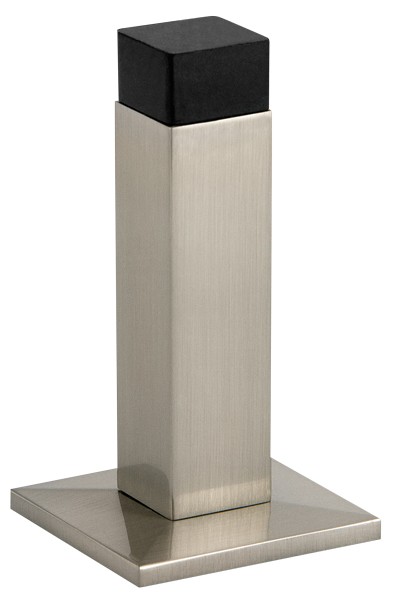 Дверной ограничитель настенный DS PW-75 SN-3, материал Замак, отделка Никель, 75*40 мм