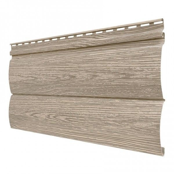 Виниловый сайдинг Tecos Lux Двойной оцилиндрованный брус, Сибирский кедр