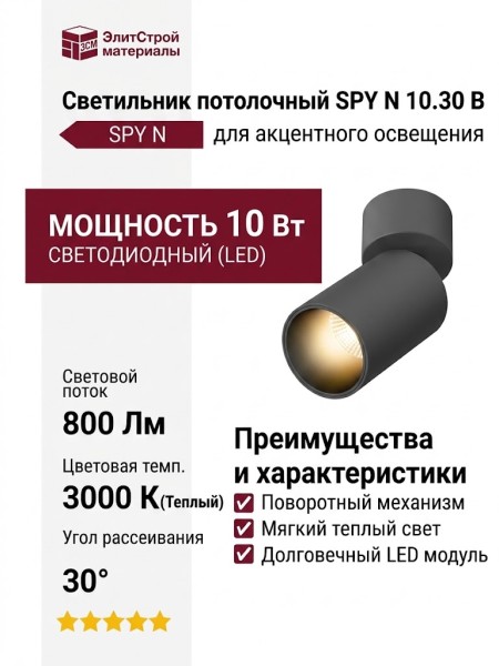 Светильник потолочный SPY N 10.30 B