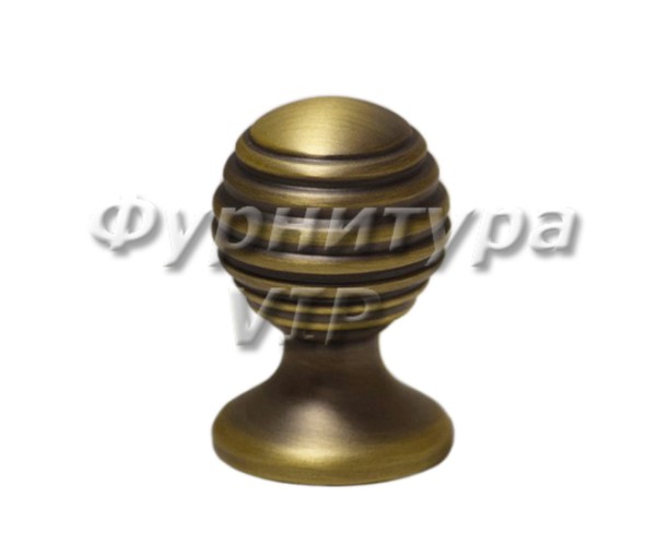 Ручка кнопка PAMUKKALE-14 25 мм бронза, материал Латунь, отделка Бронза, 38*d=25 мм