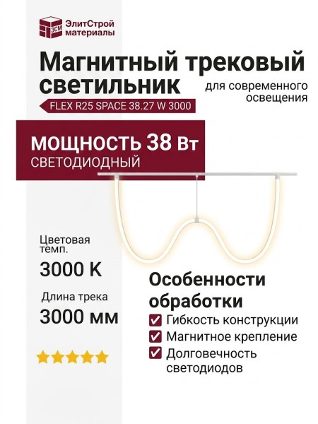 Магнитный трековый светильник FLEX R25 SPACE 38.27 W 3000