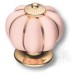 Ручка кнопка S-101 GOLD PINK, материал Замак Керамика, цвет Розовый, отделка Золото Керамика, 40*d=40/28 мм