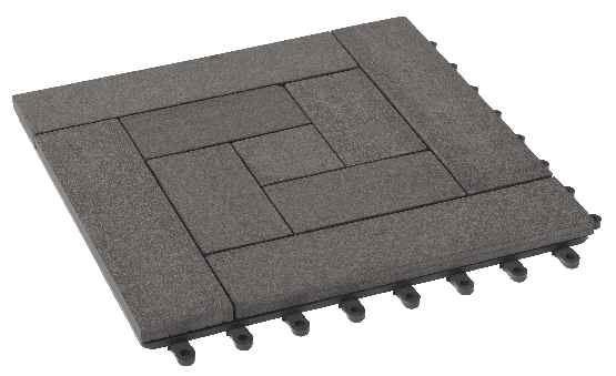 Модульный паркет ДПК GRINDERDECO Люкс 10 Цвет серый базальт