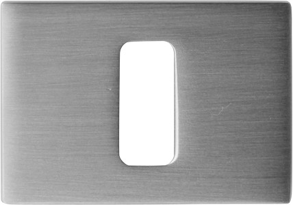 Дополнительные розетки для замка с межкомнатным ключом Накладка Cab квадратная Icon Матовый хром (Ric), материал Латунь, отделка Хром