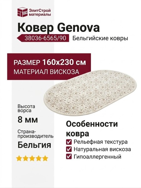 Ковер Genova 38036-6565/90 овал 160x230