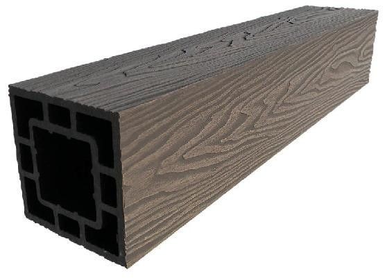 Опорный столб ДПК 3D GardenParkett с древесной текстурой Венге