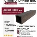 Столб опорный ДПК 3D GardenParkett 120х120мм, Венге
