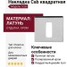 Дополнительные розетки для замка с межкомнатным ключом Накладка Cab квадратная Icon Полированный хром (Ric), материал Латунь, отделка Хром