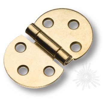 Петля карточная 15.09.410-0, материал Сталь, отделка Золото, d=30 мм x 1,5 мм