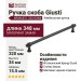 Ручка скоба Giusti WMN.851.320.00N4, материал Замак, отделка Черный, 348*15,5*34 мм