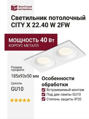 Светильник потолочный CITY X 22.40 W 2FW