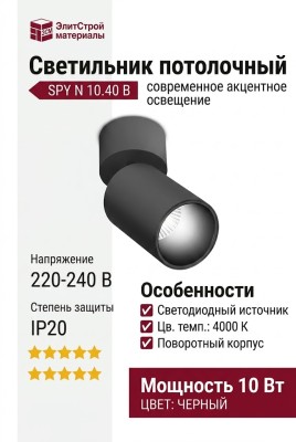 Светильник потолочный SPY N 10.40 B