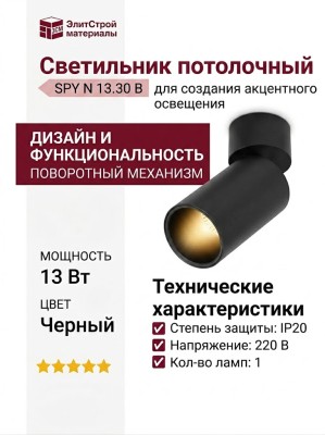 Светильник потолочный SPY N 13.30 B